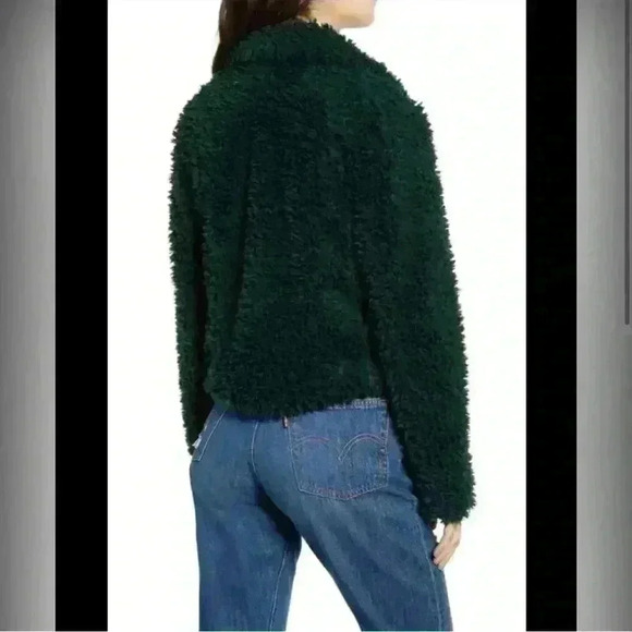 NEW BLANK NYC Faux Fur/Shearling Cropped Jacket~ Green Lights ~ Small 🧸 - Picture 9 of 9